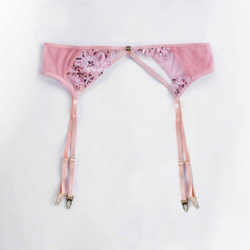 Liguero Mia Guipur - Rosado