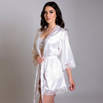 Kimono mini Diane - Blanco