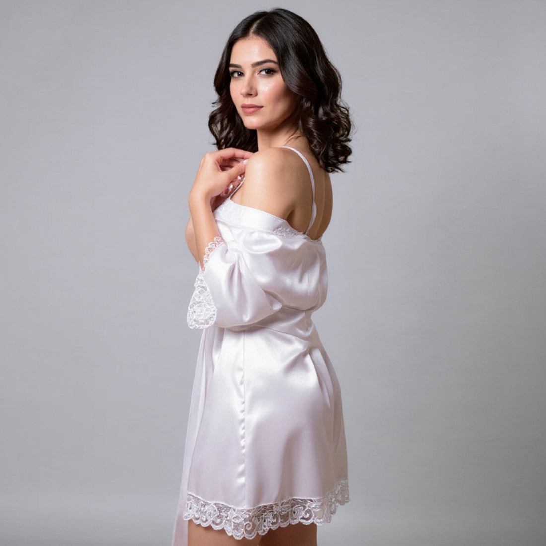 Kimono mini Diane - Blanco