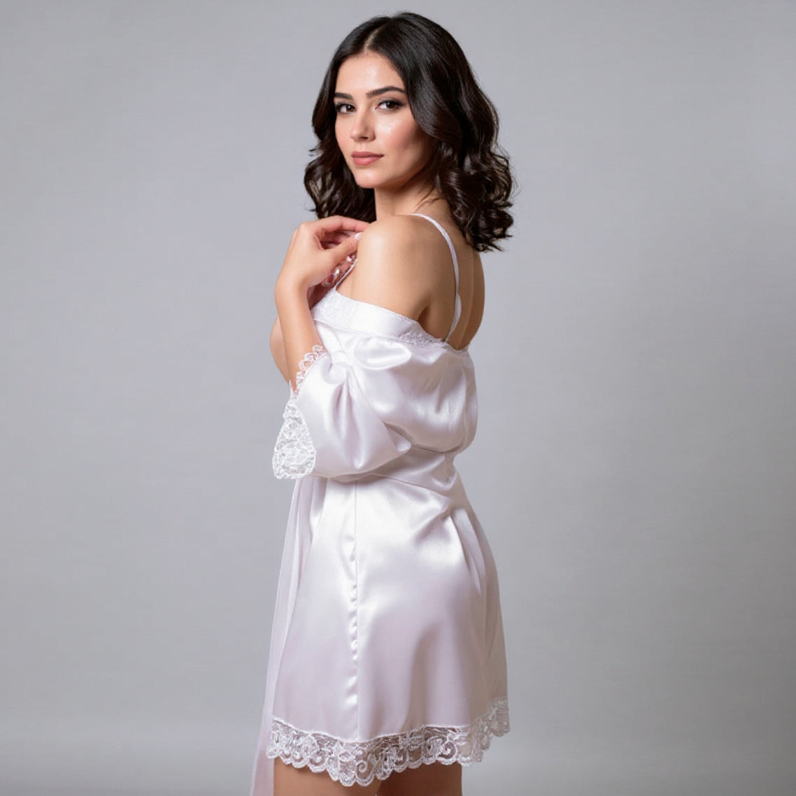 Kimono mini Diane - Blanco