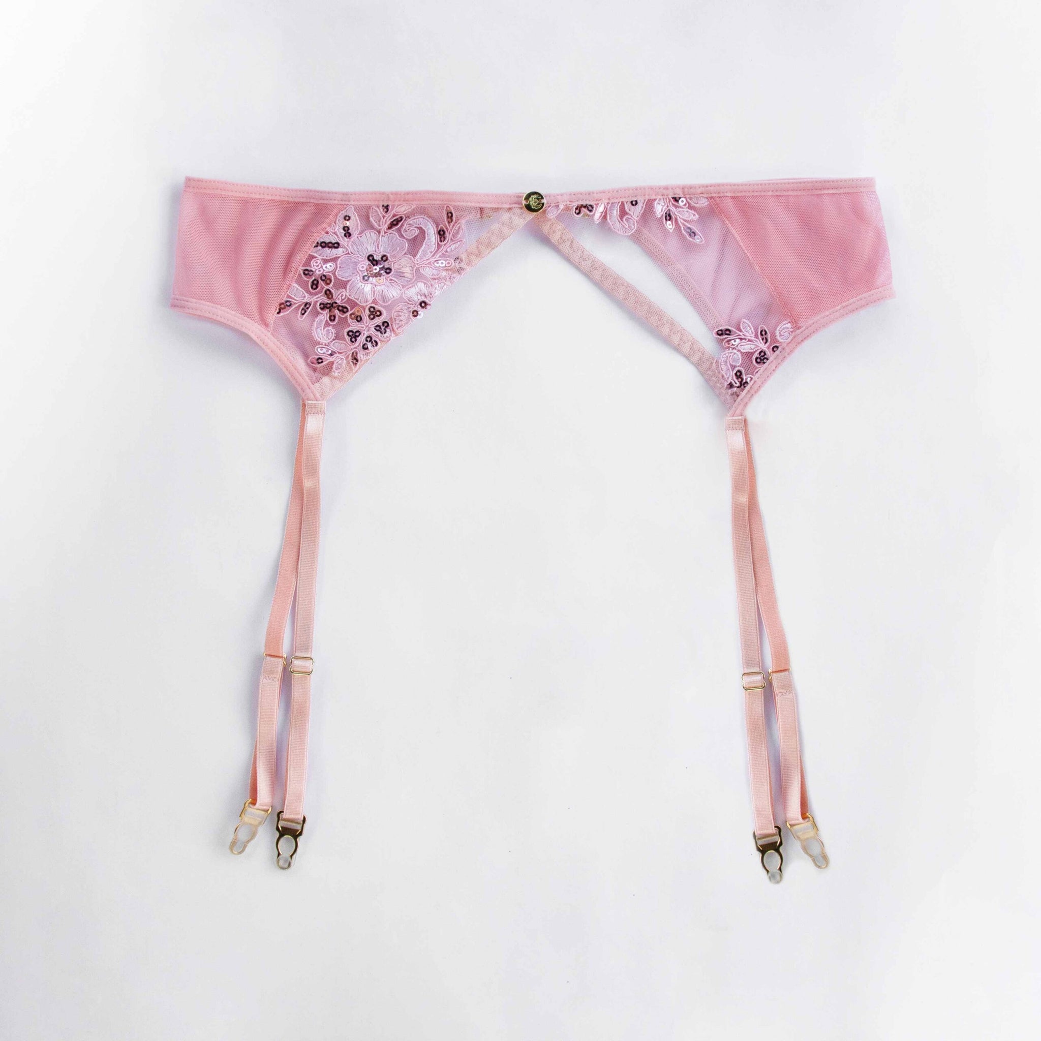 Liguero Mia Guipur -  Rosado