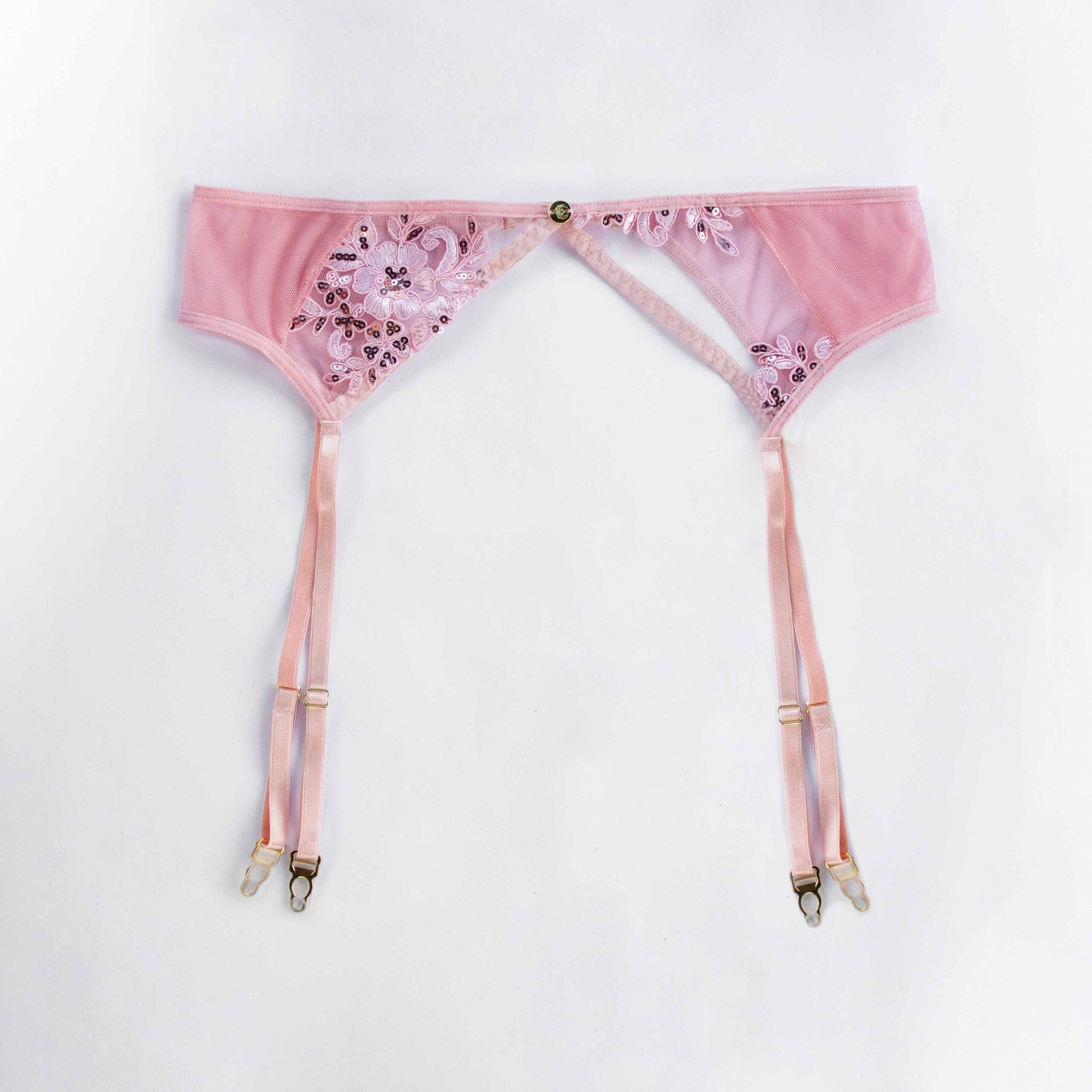 Liguero Mia Guipur -  Rosado